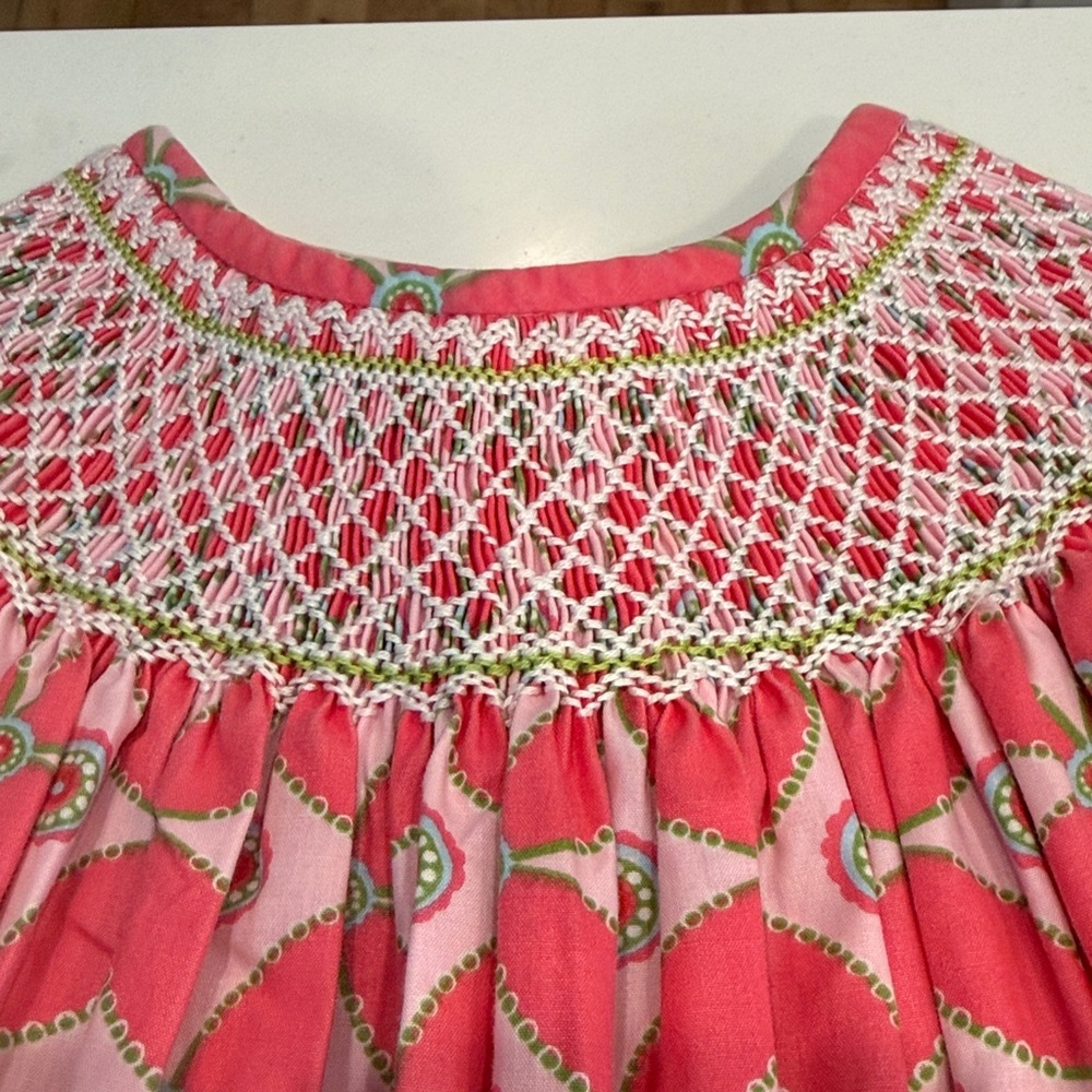 Pink Floral Kids Dress - Picture 3 of 5